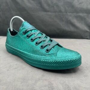 Converse All Star Low Brittany Blue Glitter CTAS Ox Lace Up Shoes Women's Size 7